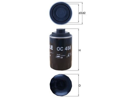 Oil Filter OC 456 Mahle, Image 5