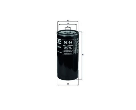 Oil Filter OC 46 Mahle, Image 4