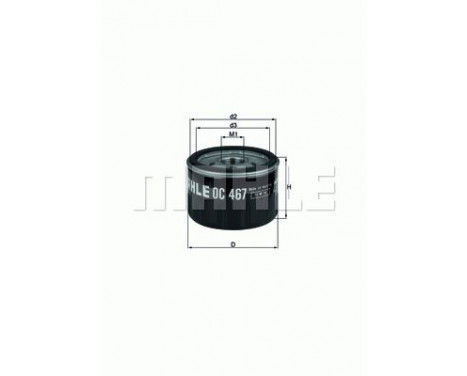 Oil Filter OC 467 Mahle, Image 3