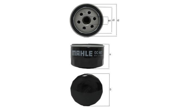 Oil Filter OC 467 Mahle, Image 4