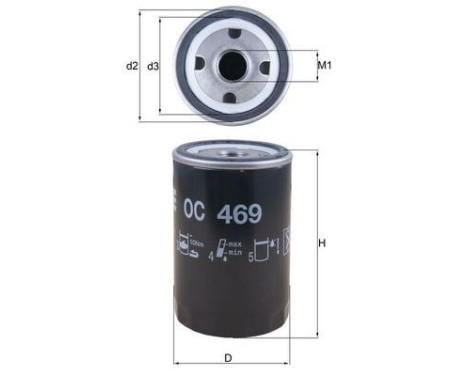 Oil Filter OC 469 Mahle, Image 3