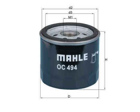 Oil Filter OC 494 Mahle, Image 2
