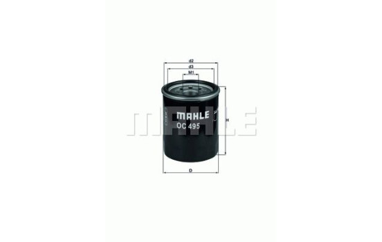 Oil Filter OC 495 Mahle, Image 2