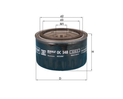 Oil Filter OC 548 Mahle, Image 2