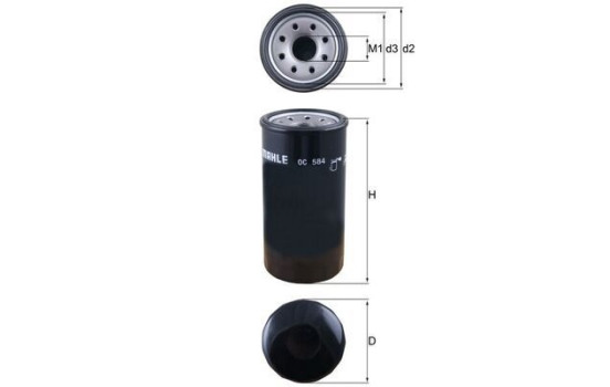 Oil Filter OC 584 Mahle, Image 2