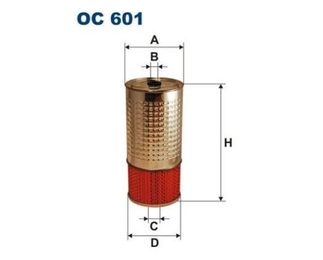 Oil filter OC 601 Filtron