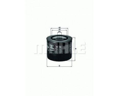 Oil Filter OC 86 Mahle, Image 2