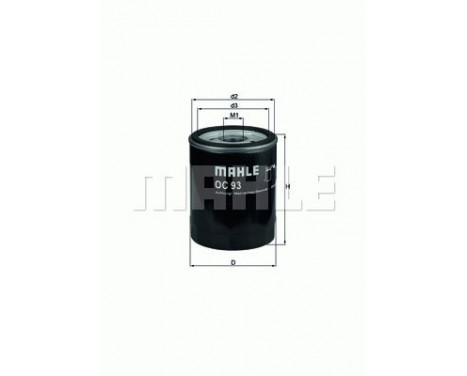 Oil Filter OC 93 Mahle, Image 3
