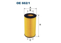Oil filter OE 662/1 Filtron