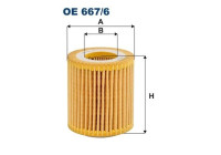 Oil filter OE 667/6 Filtron