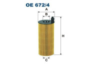Oil filter OE 672/4 Filtron