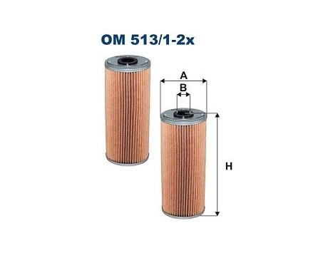 Oil filter OM 513/1-2x Filtron
