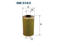 Oil filter OM 514/3 Filtron