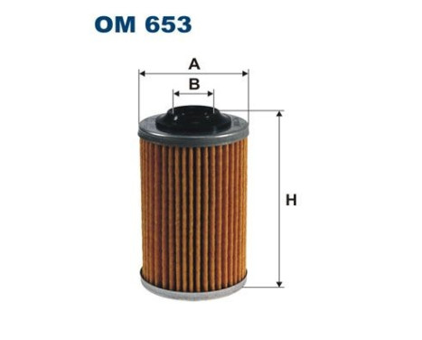 Oil filter OM 653 Filtron
