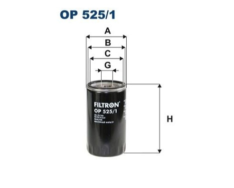 Oil filter OP 525/1 Filtron