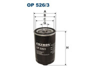 Oil filter OP 526/3 Filtron