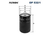 Oil filter OP 532/1 Filtron