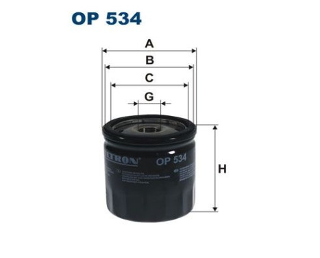 Oil filter OP 534 Filtron