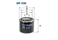 Oil filter OP 536 Filtron