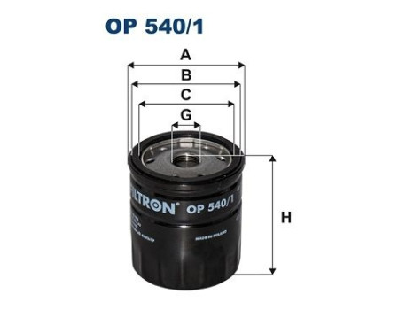 Oil filter OP 540/1 Filtron