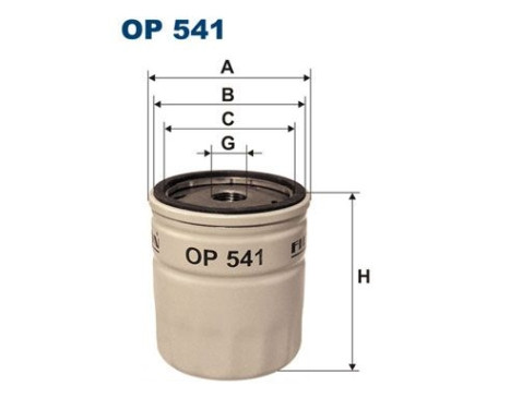 Oil filter OP 541 Filtron