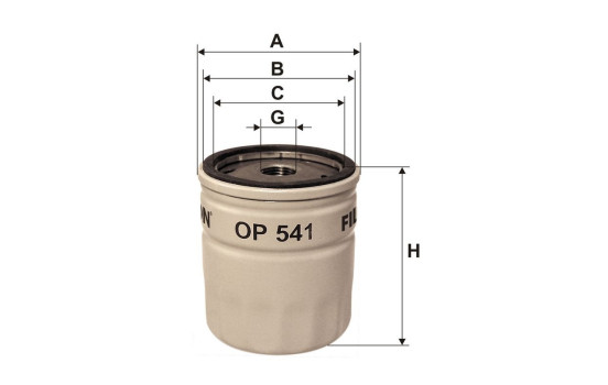 Oil filter OP 541 Filtron, Image 2