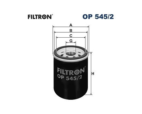 Oil filter OP 545/2 Filtron