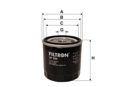 Oil filter OP 554 Filtron, Image 2