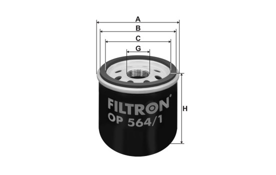 Oil filter OP 564/1 Filtron, Image 2