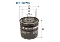 Oil filter OP 567/3 Filtron