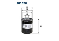 Oil filter OP 578 Filtron