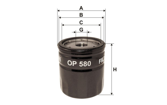 Oil filter OP 580 Filtron, Image 2
