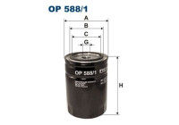 Oil filter OP 588/1 Filtron