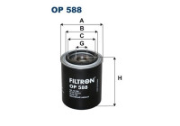 Oil filter OP 588 Filtron