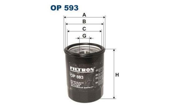 Oil filter OP 593 Filtron