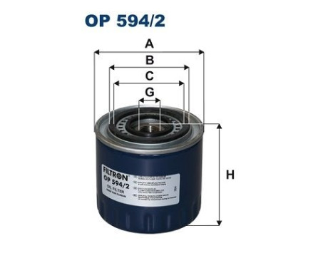 Oil filter OP 594/2 Filtron