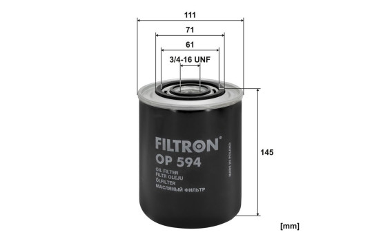 Oil filter OP 594 Filtron, Image 3