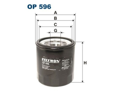 Oil filter OP 596 Filtron