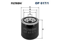 Oil filter OP 617/1 Filtron