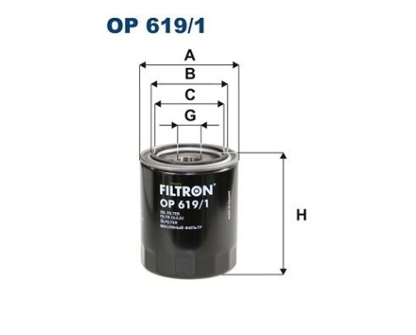 Oil filter OP 619/1 Filtron