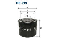 Oil filter OP 619 Filtron