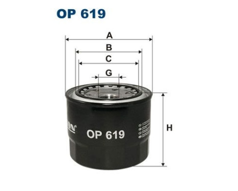 Oil filter OP 619 Filtron