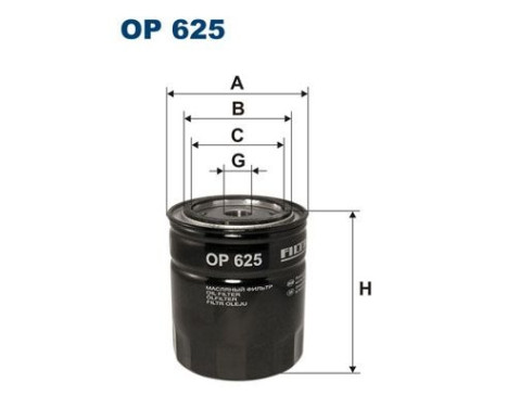Oil filter OP 625 Filtron