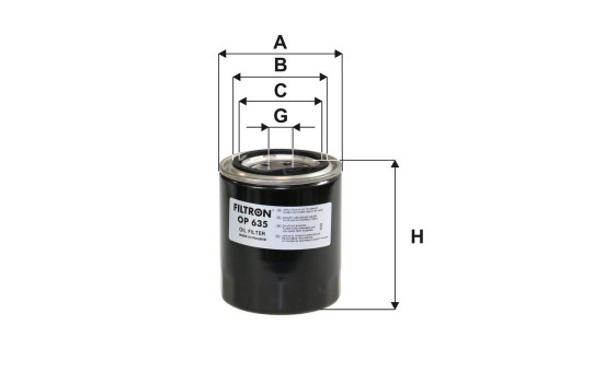 Oil filter OP 635 Filtron, Image 2