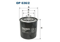 Oil filter OP 636/2 Filtron