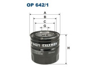 Oil filter OP 642/1 Filtron