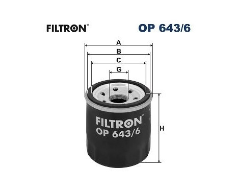 Oil filter OP 643/6 Filtron