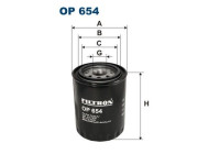 Oil filter OP 654 Filtron