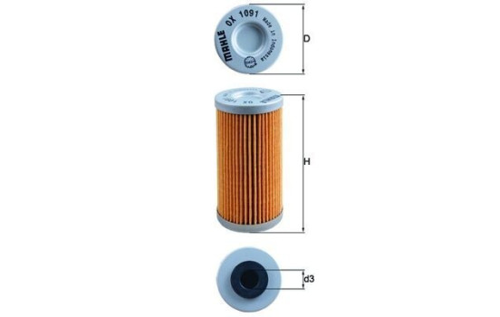 Oil Filter OX 1091 Mahle, Image 2