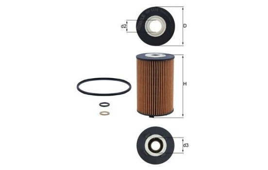 Oil Filter OX 1158D Mahle, Image 2